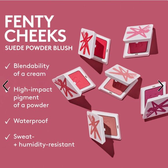 FENTY CHEEKS SUEDE WATERPROOF BLUSH "SUMMERTIME WINE" - Picture 4 of 4